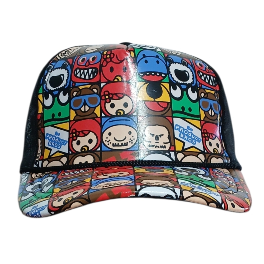 Hip hop street graffiti kpop men  mesh trucker cap